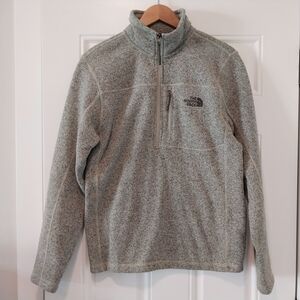The North Face Heathered Gray Fleece Quarter Zip Up